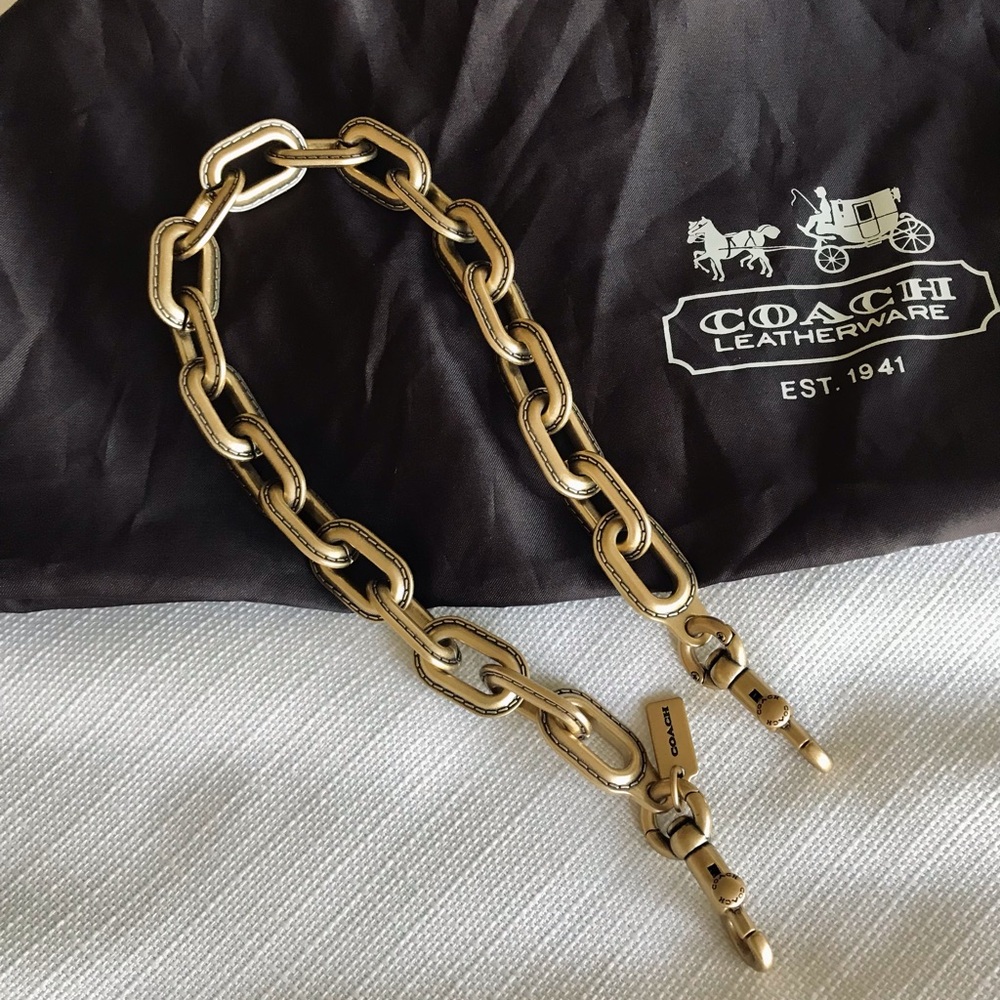 Coach Gold Chunky Chain Link Strap